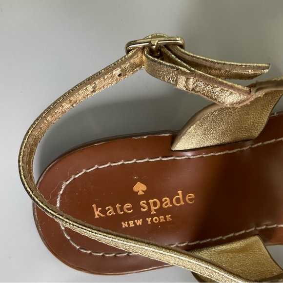 Kate Spade gold leather sandals - Picture 3 of 6